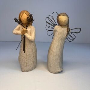 Willow‎ Tree Friendship and Thank You Figurines Flowers Angels By Demdaco